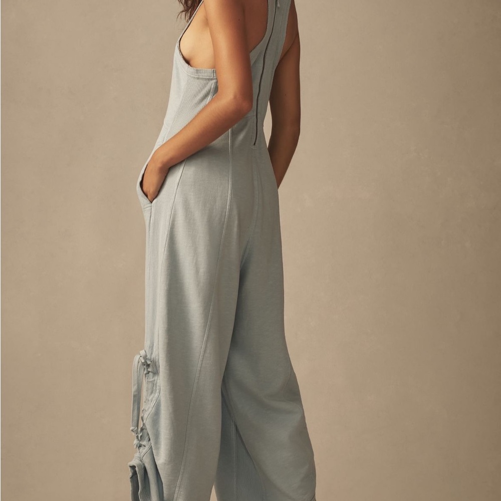Anthropologie Daily Practice Elegant Blue Wide-Leg Jumpsuit